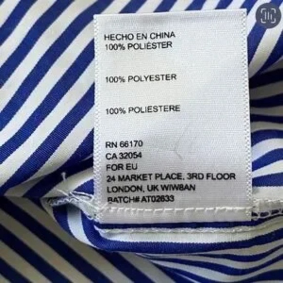 Kimchi Blue Urban Outfitters Striped Off-Shoulder Tie-Back Top White/Blue Size S - Picture 6 of 12